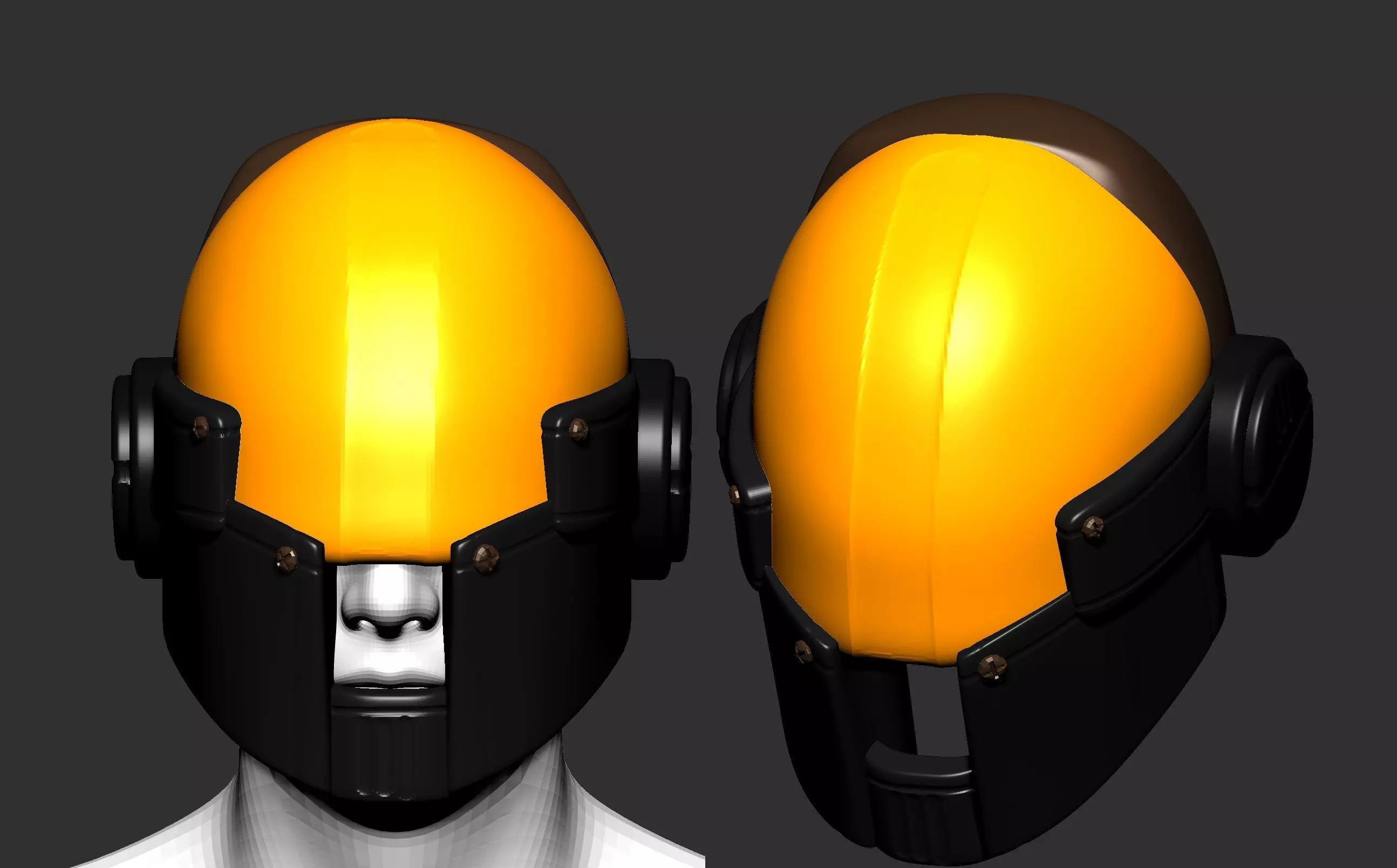 High quality scifi helmet high poly sculpt 3d printable ver 4 3D model_0
