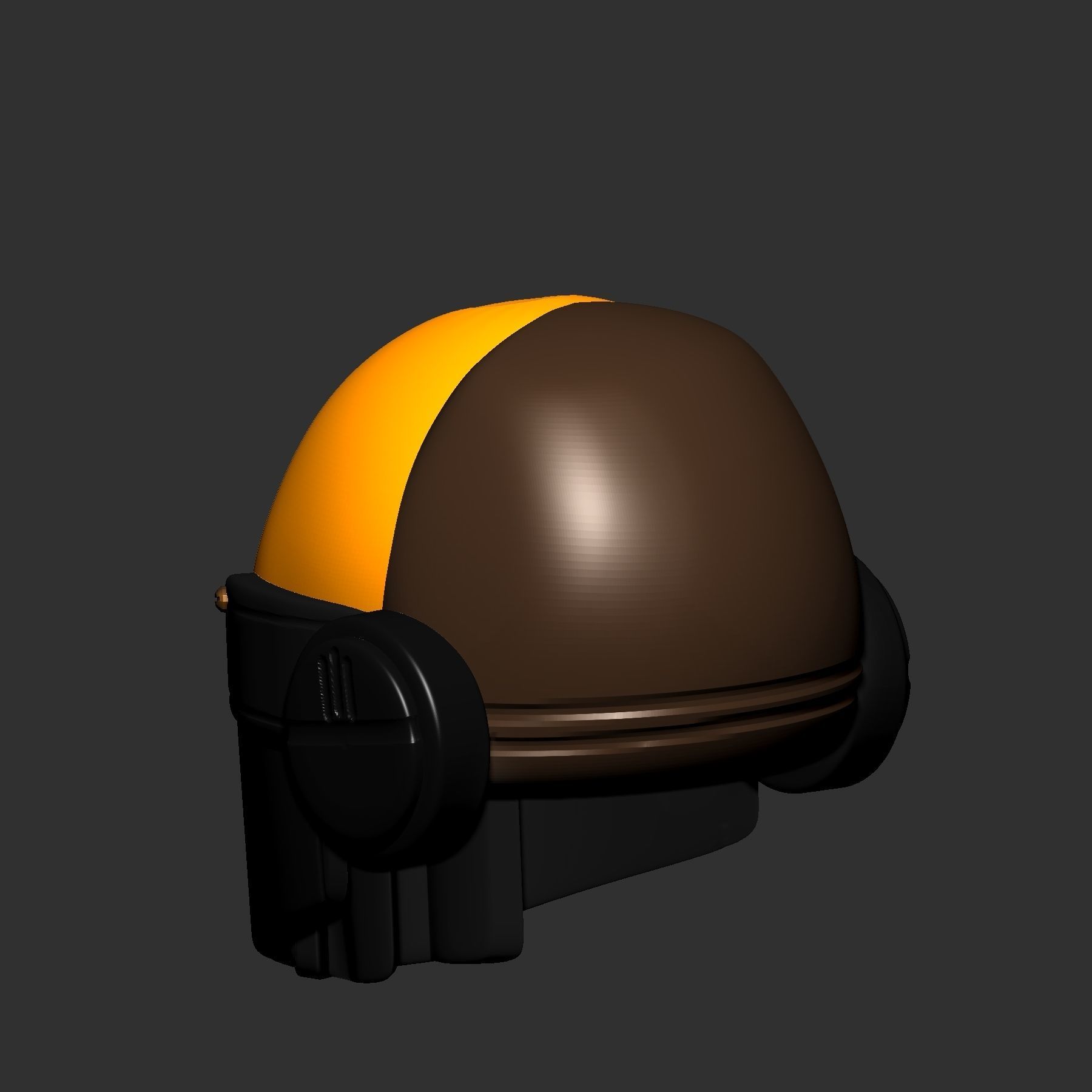 High quality scifi helmet high poly sculpt 3d printable ver 4 3D model_7