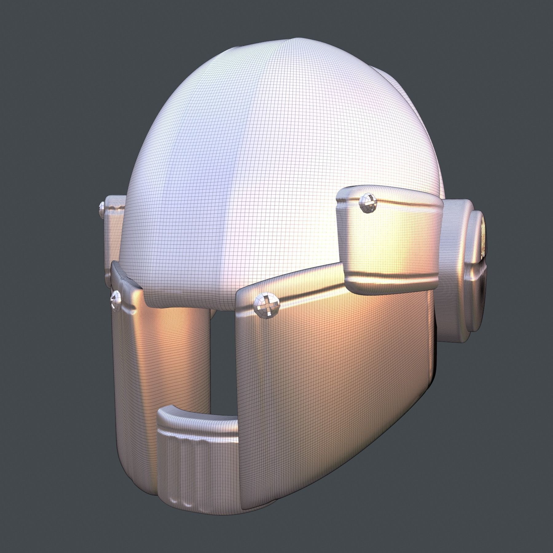 High quality scifi helmet high poly sculpt 3d printable ver 4 3D model_9