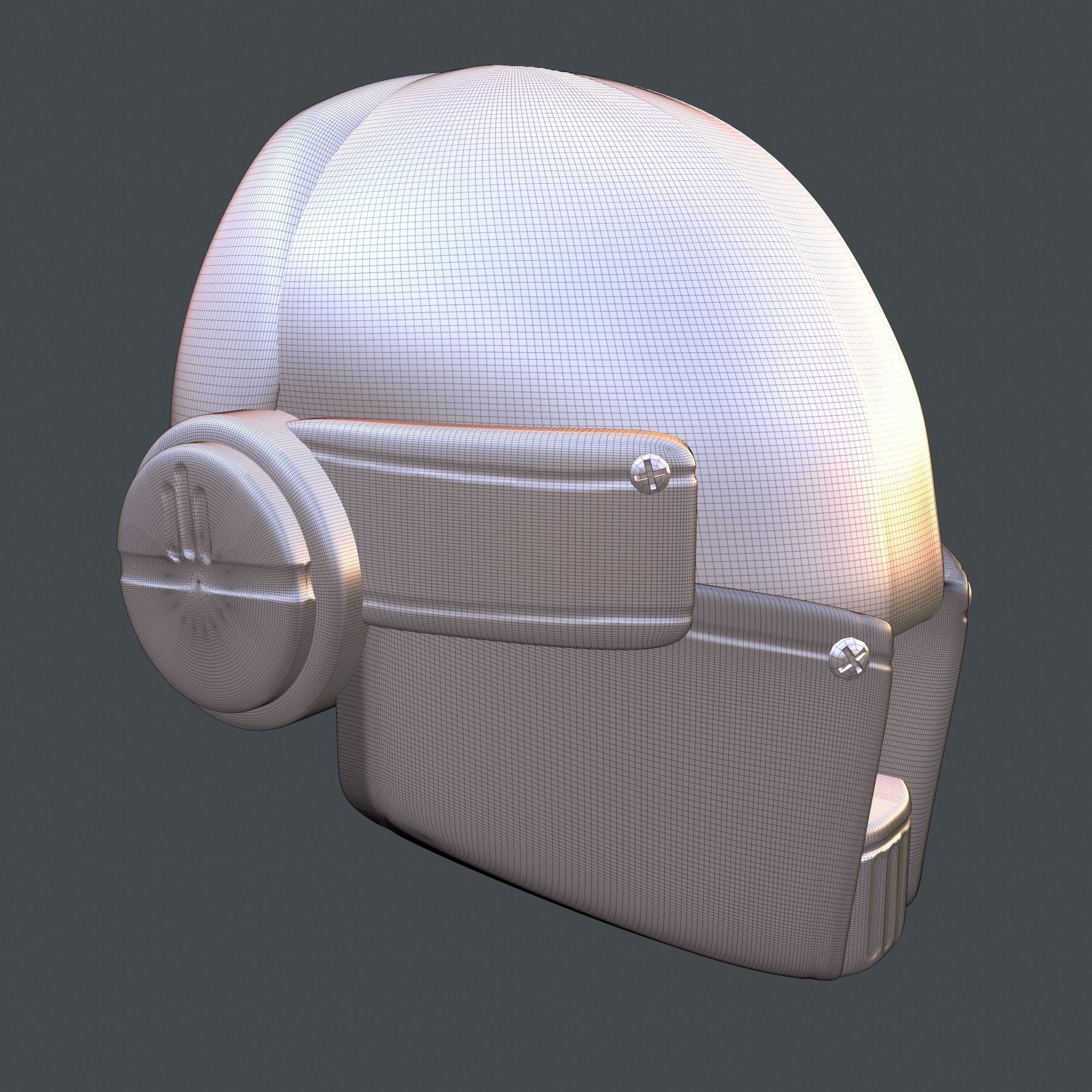 High quality scifi helmet high poly sculpt 3d printable ver 4 3D model_10