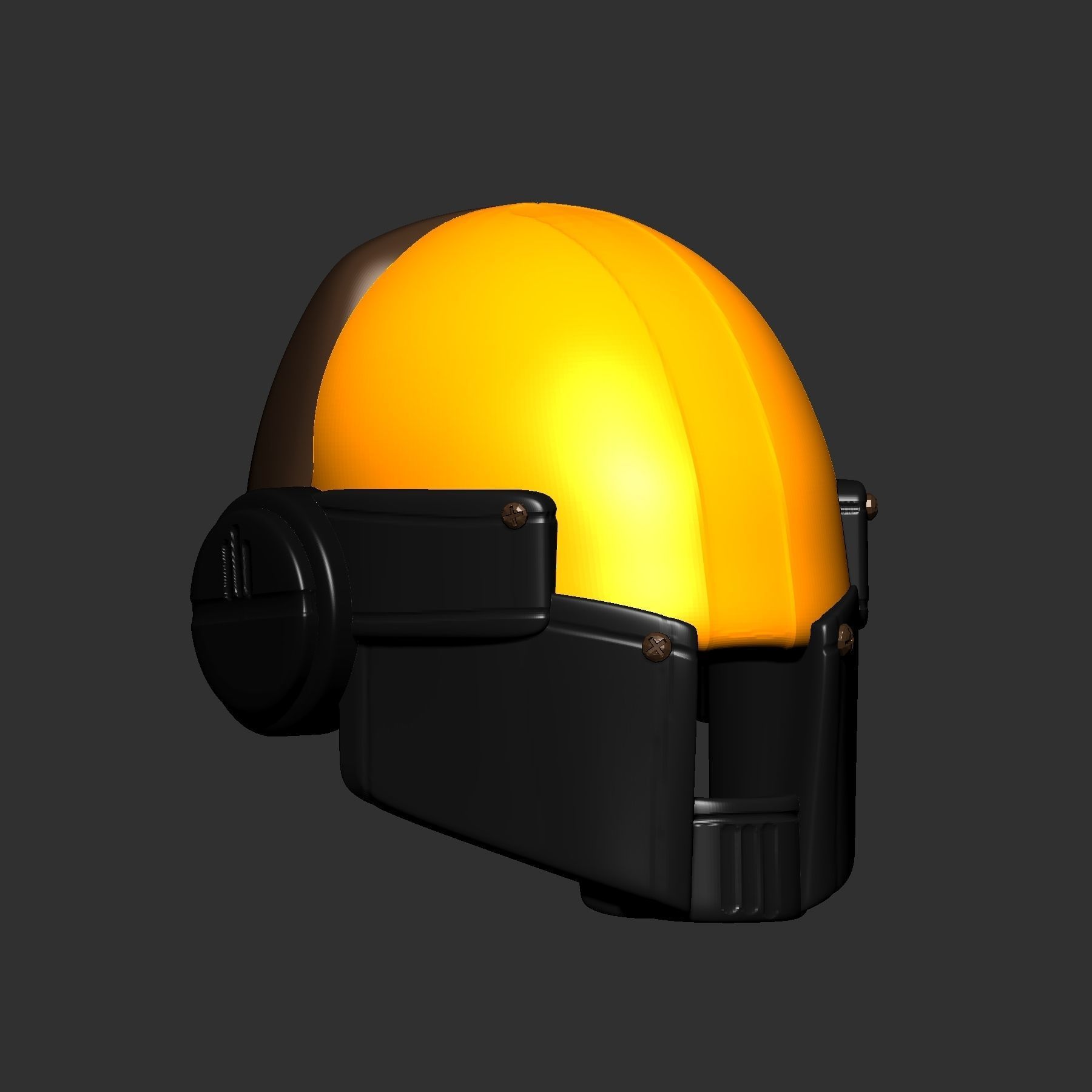 High quality scifi helmet high poly sculpt 3d printable ver 4 3D model_3