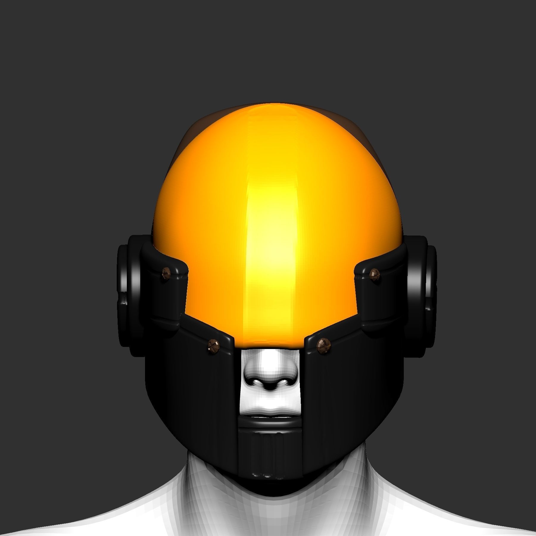 High quality scifi helmet high poly sculpt 3d printable ver 4 3D model_1