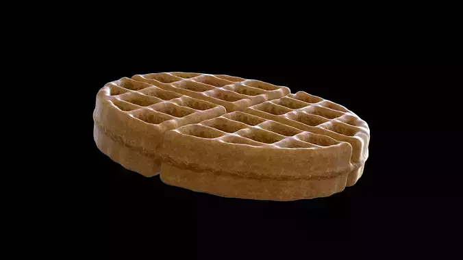 Waffle 3D model 3D model