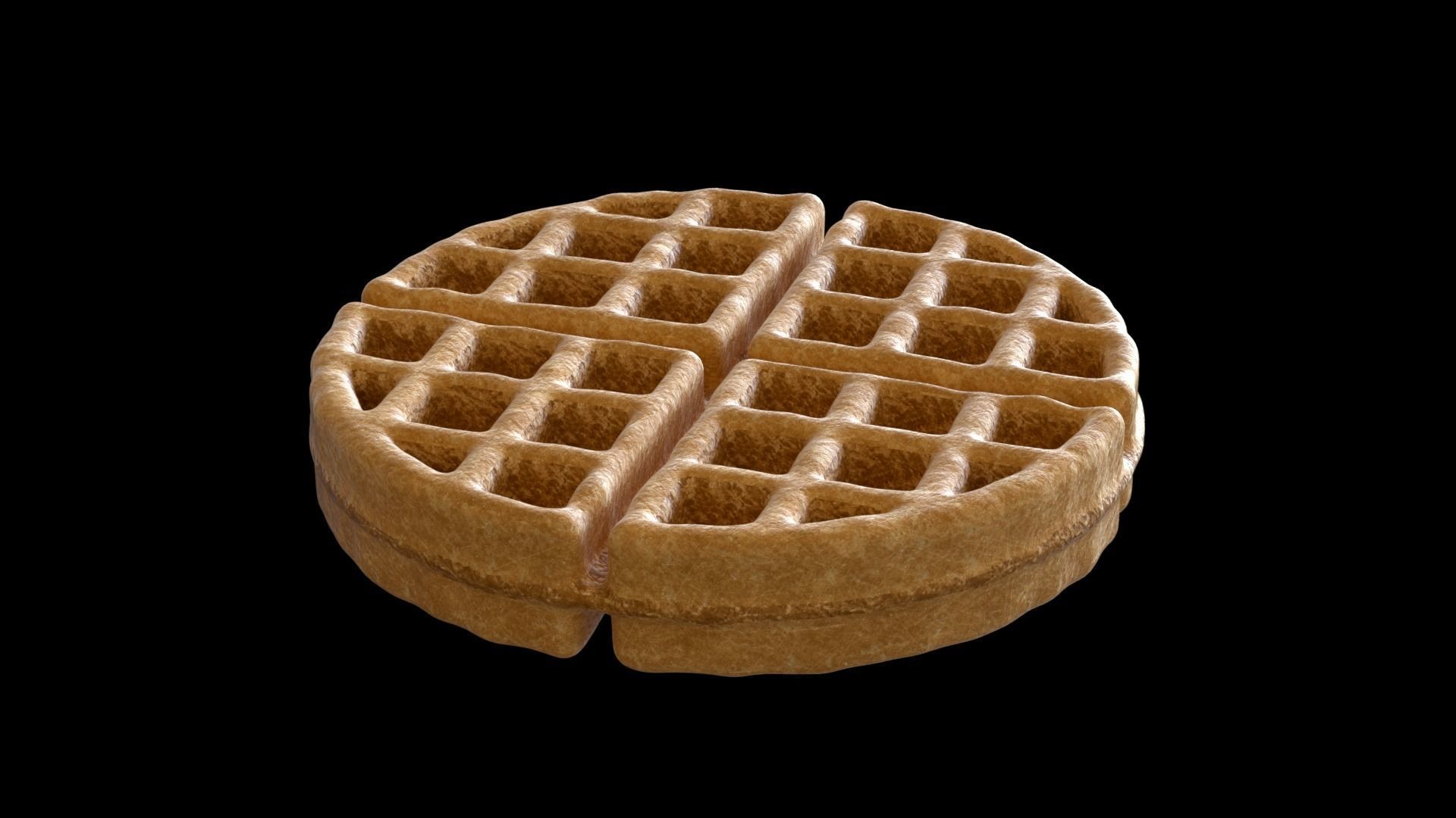 Waffle 3D model 3D model_2