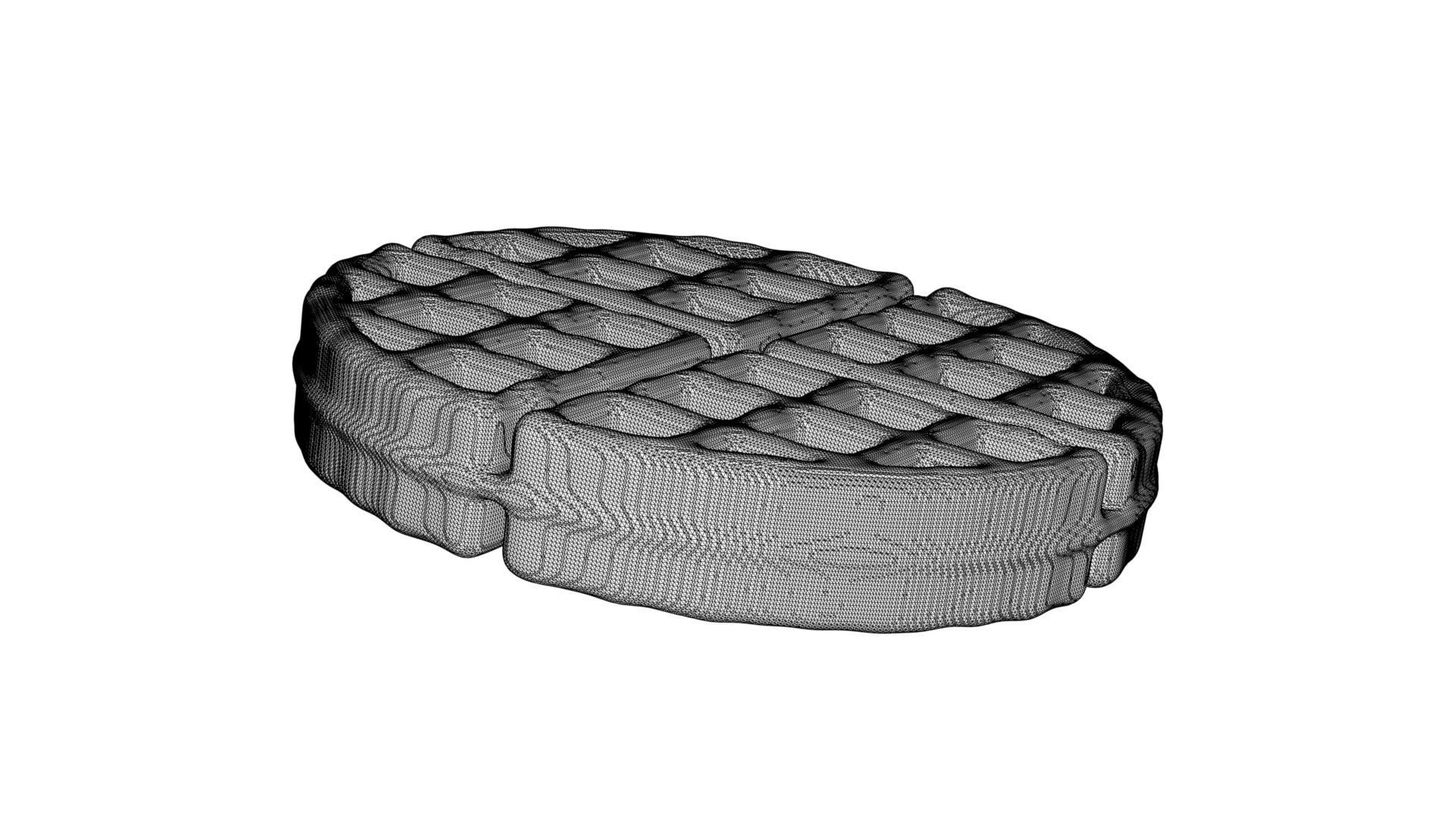 Waffle 3D model 3D model_7