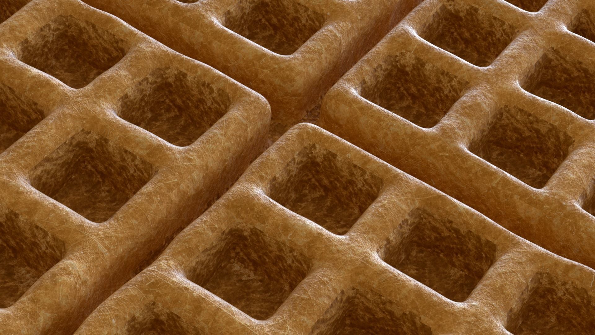 Waffle 3D model 3D model_4