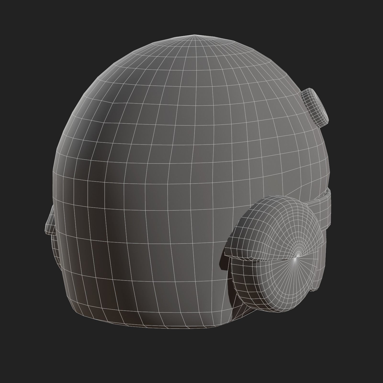 Helmet scifi fantasy futuristic military combat  Low-poly 3D model_11