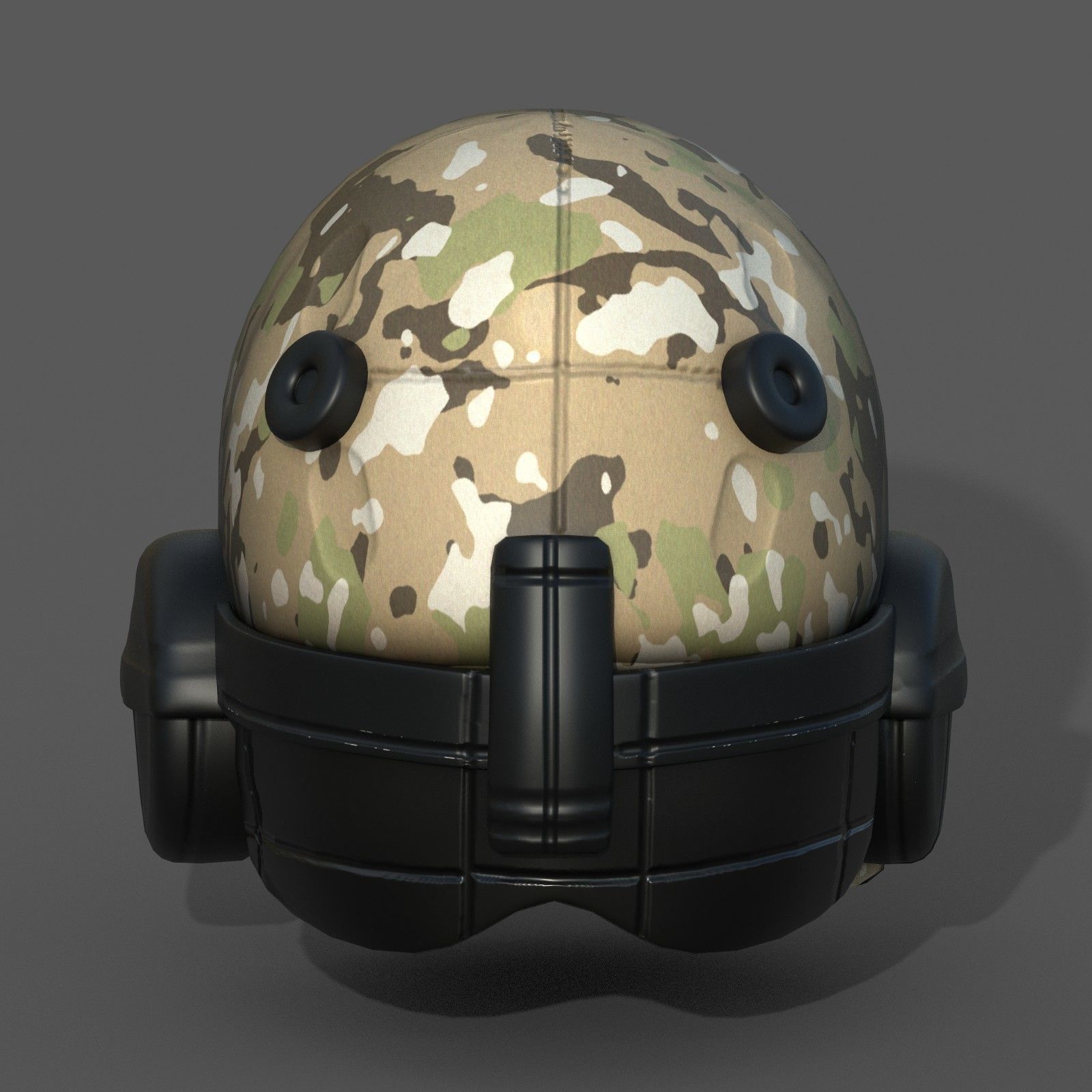 Helmet scifi fantasy futuristic military combat  Low-poly 3D model_8