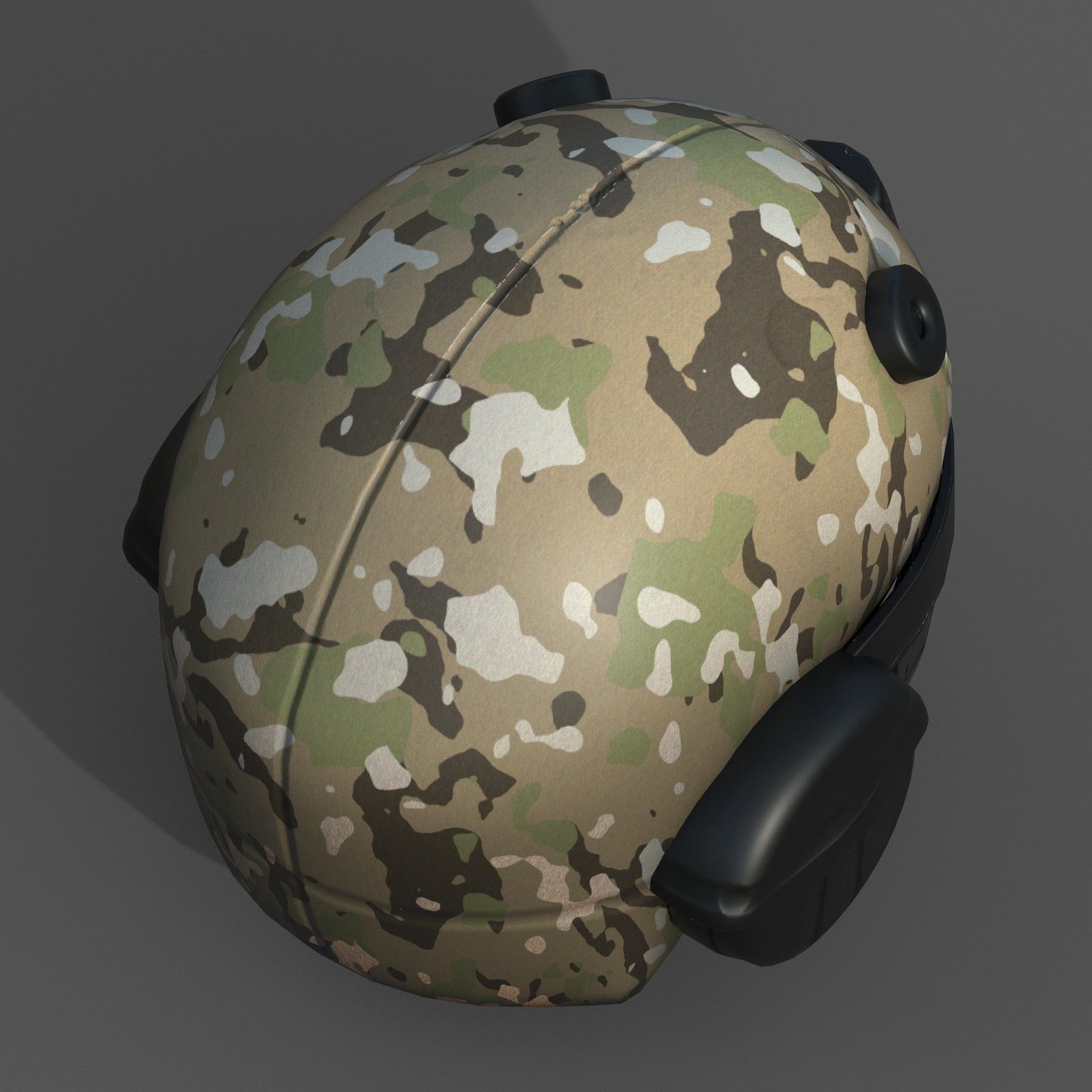 Helmet scifi fantasy futuristic military combat  Low-poly 3D model_2