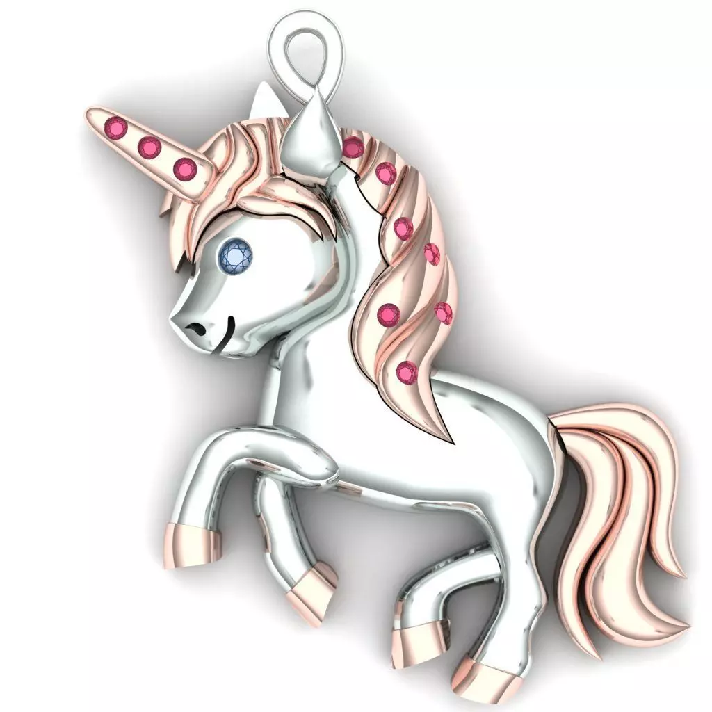 Unicorn - Pendant 3D print model_0