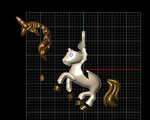 Unicorn - Pendant 3D print model_3