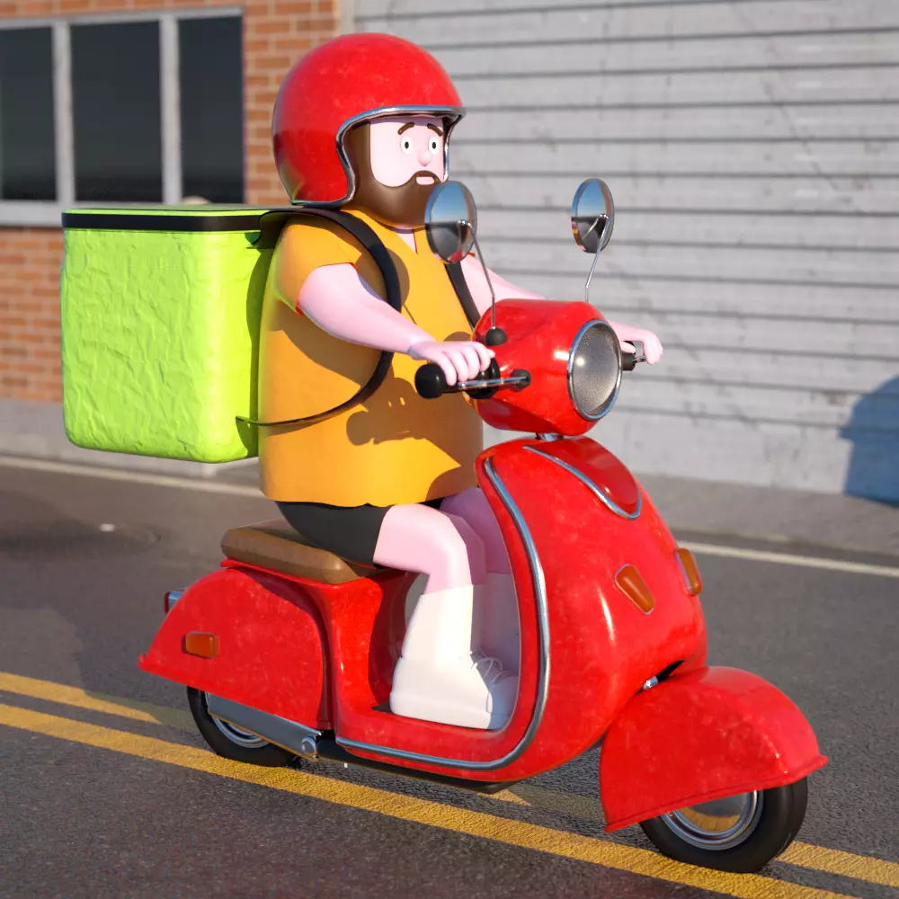 Deliver Man 3D model