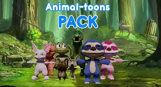 Animal-toons Pack Low-poly 3D model