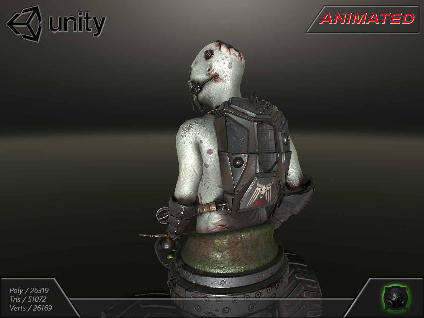 Cyber warrior 01--CyberOrk Low-poly 3D model_19