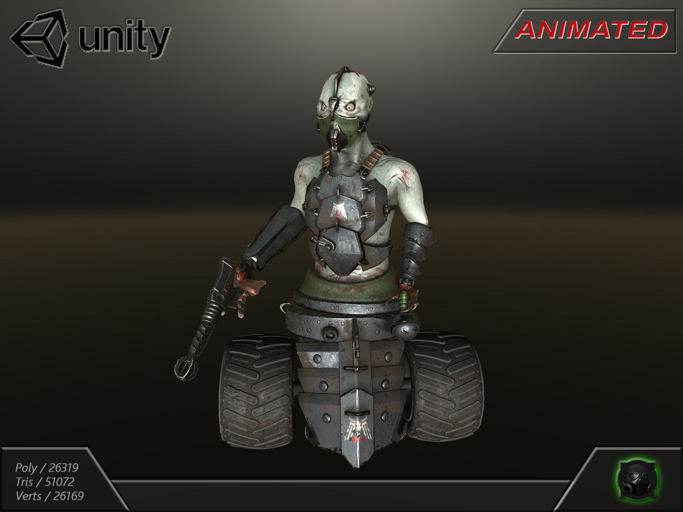 Cyber warrior 01--CyberOrk Low-poly 3D model_21