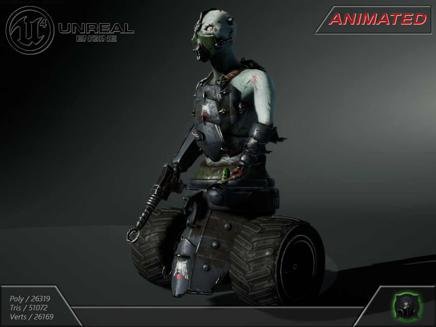 Cyber warrior 01--CyberOrk Low-poly 3D model_14