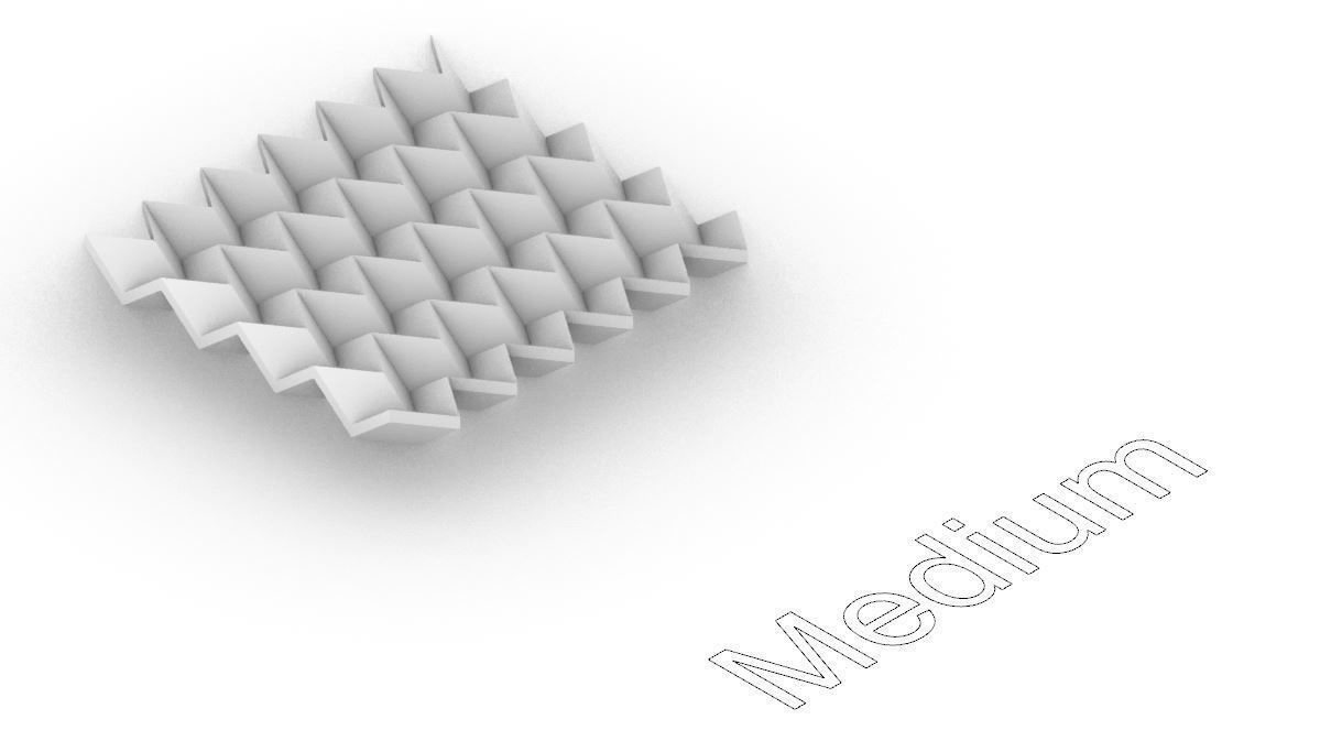 Geometric Square Coaster - Medium Pattern 3D print model_4