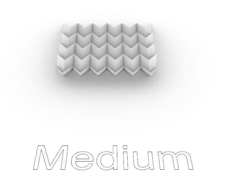 Geometric Square Coaster - Medium Pattern 3D print model_5