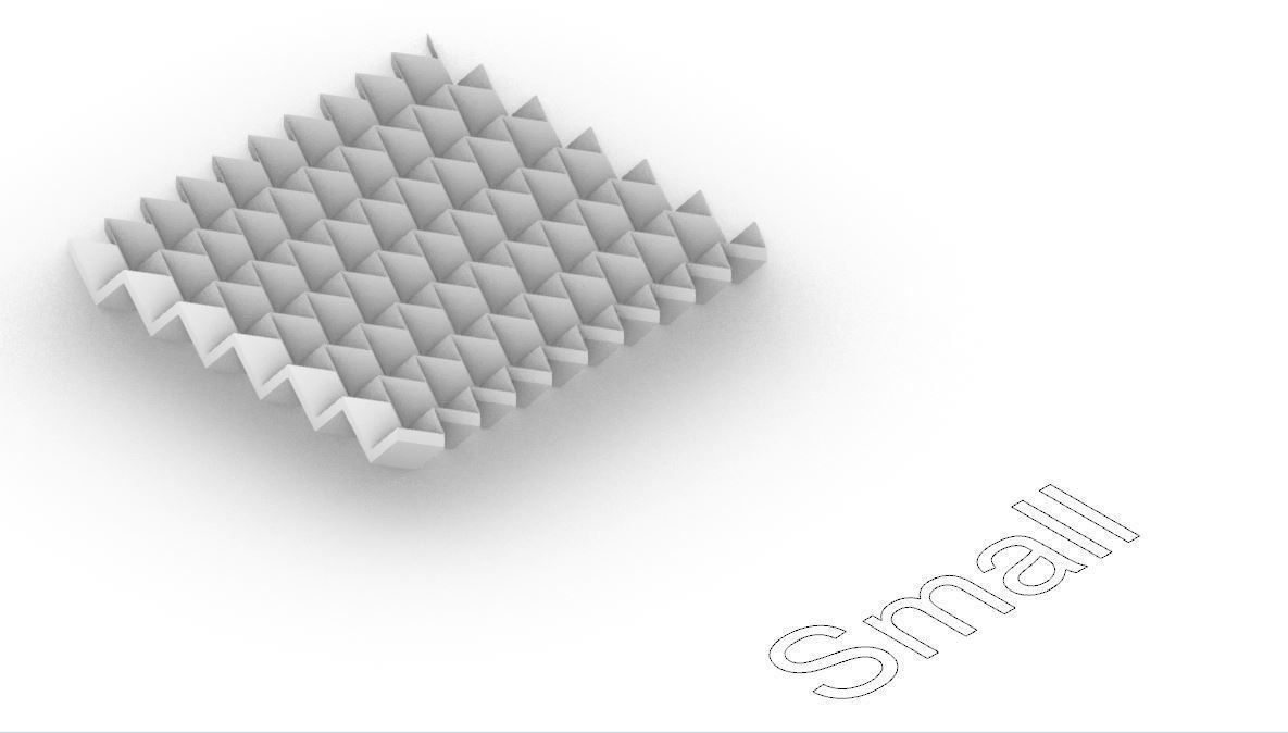 Geometric Square Coaster - Small Pattern 3D print model_4