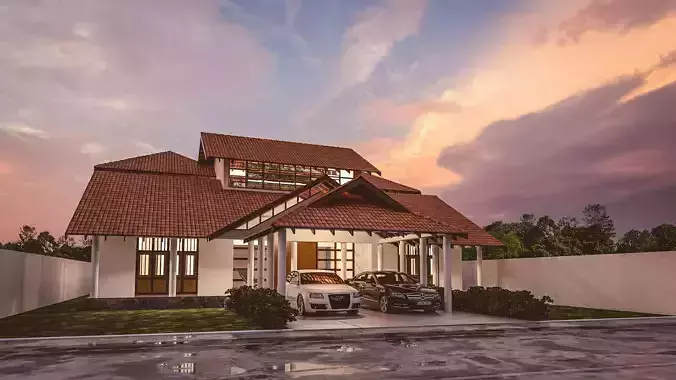 Tropical house  3D model