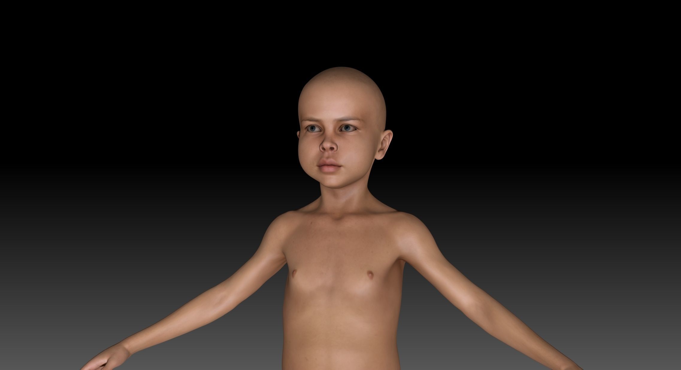 Boy 3d body child 3D model_3