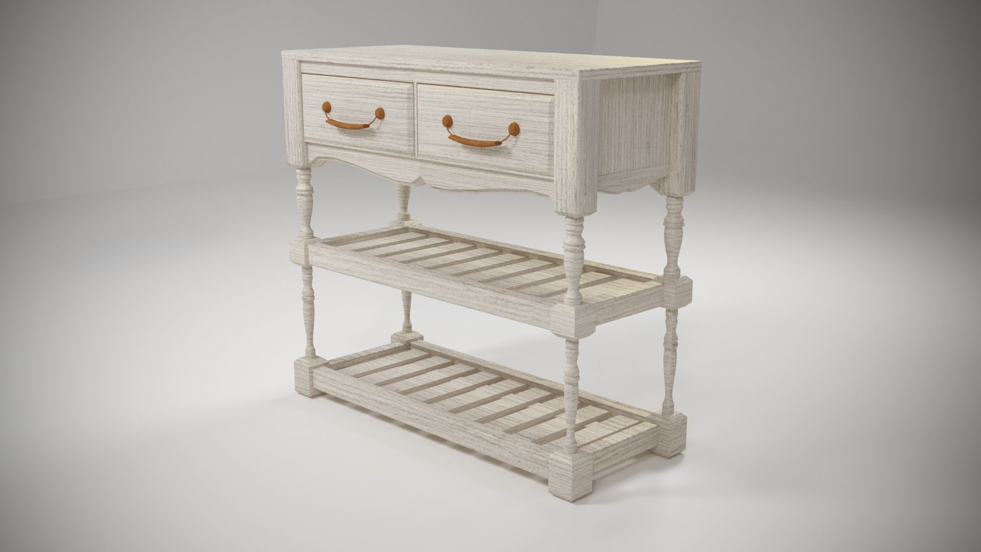 Provence Shoe shelf 3D model_1