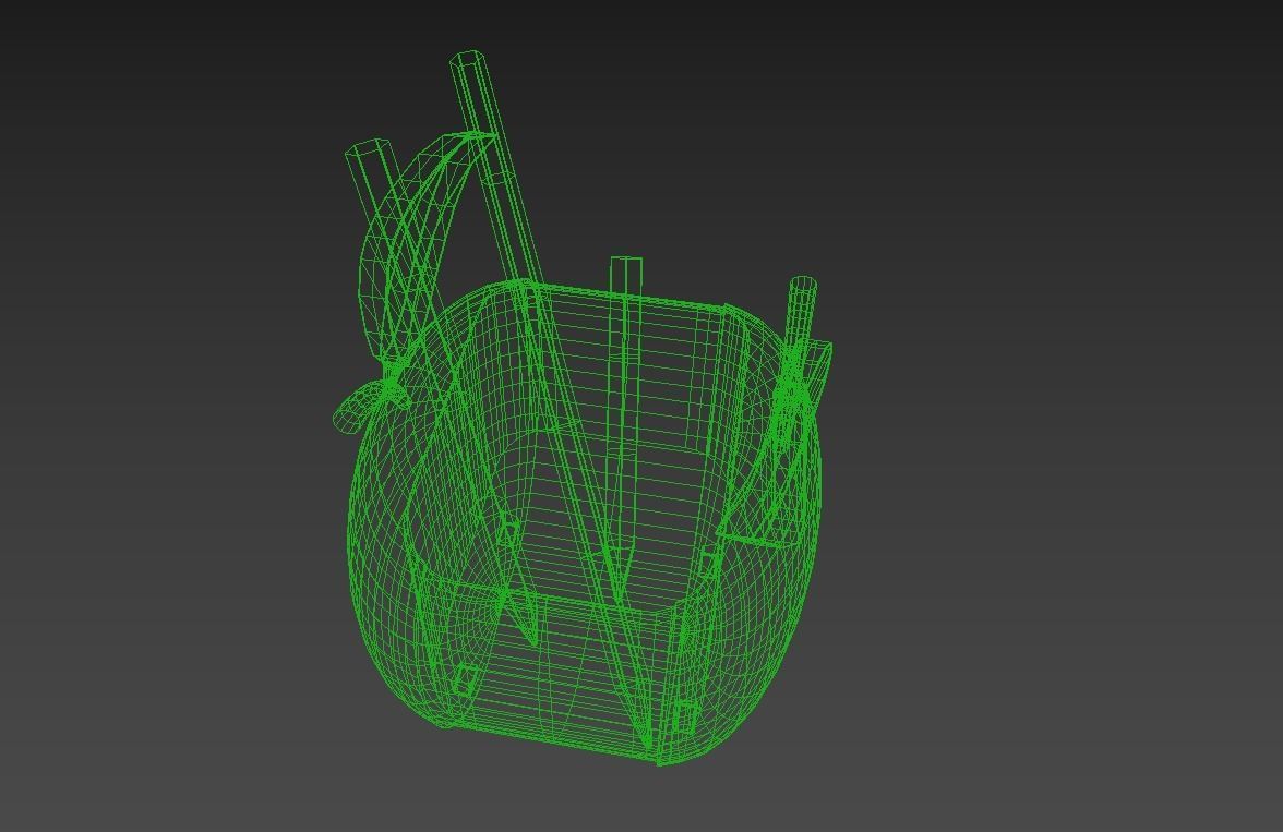 Red Apple Pencil Box  Low-poly 3D model_6