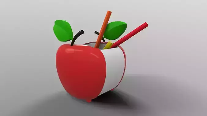 Red Apple Pencil Box 