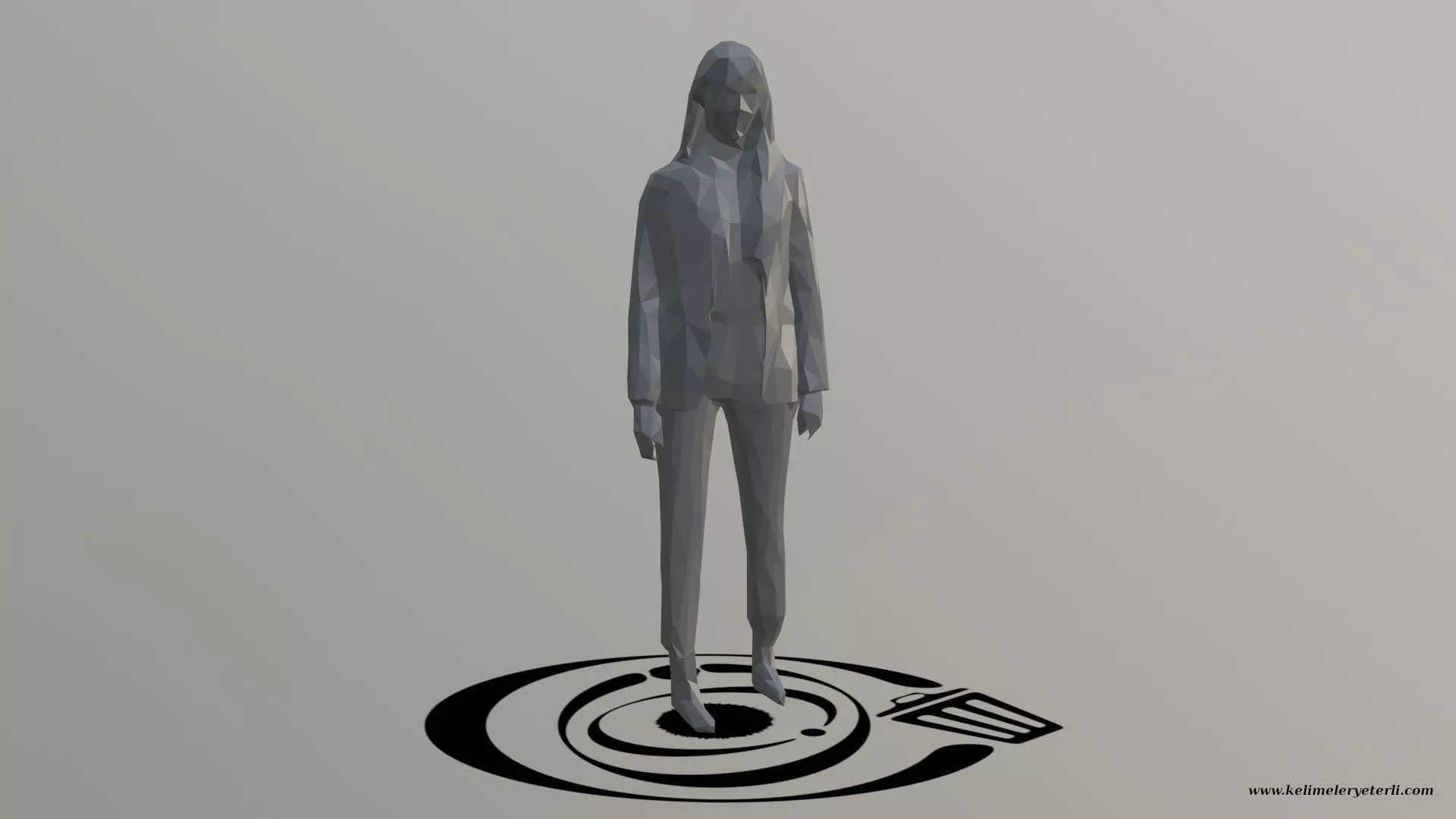 Human 041 LP R Low-poly 3D model_0