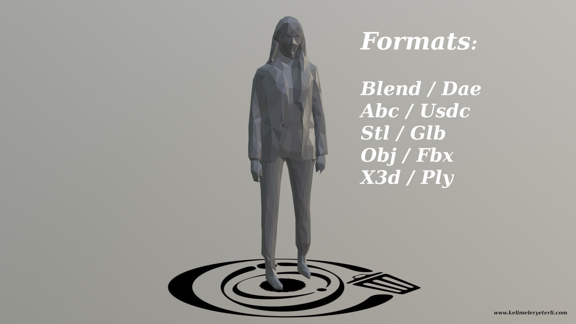 Human 041 LP R Low-poly 3D model_2