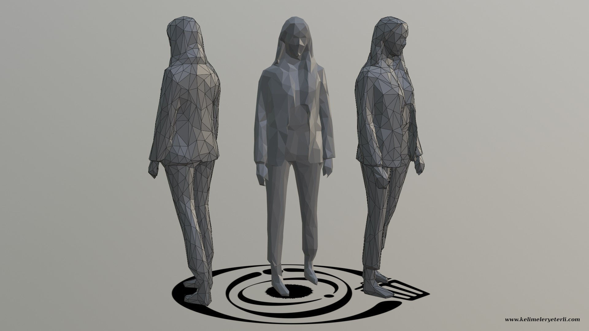 Human 041 LP R Low-poly 3D model_1