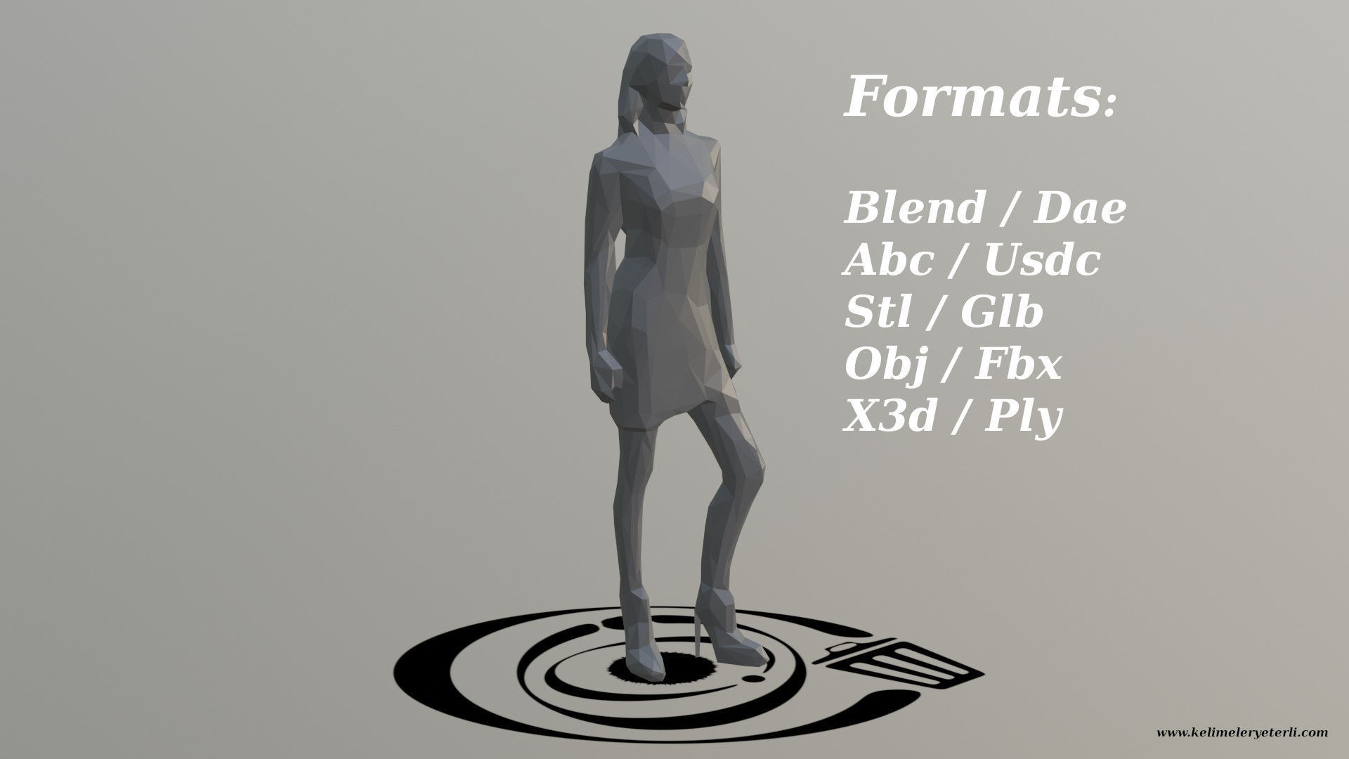 Human 042 LP R Low-poly 3D model_2