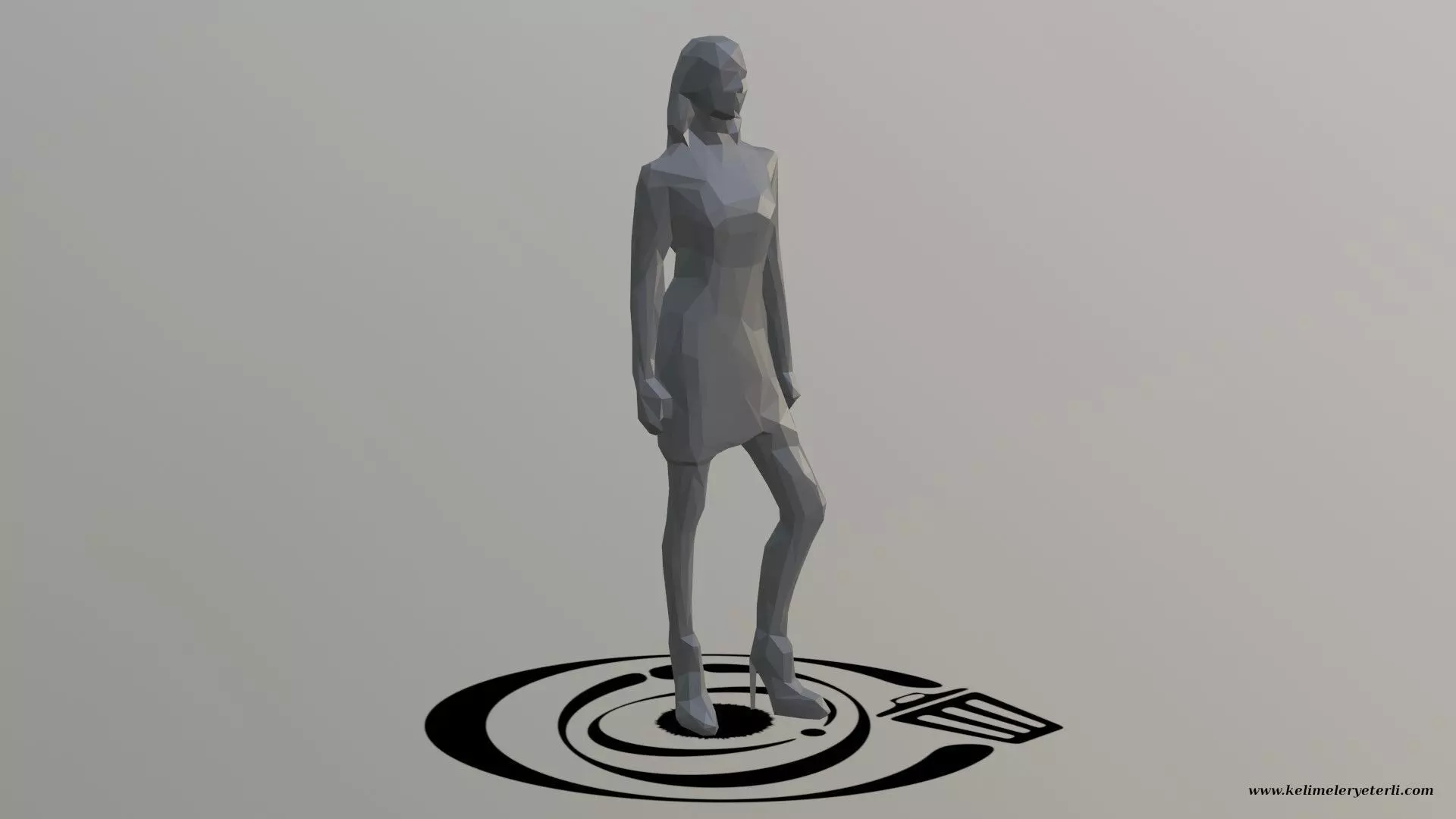 Human 042 LP R Low-poly 3D model_0