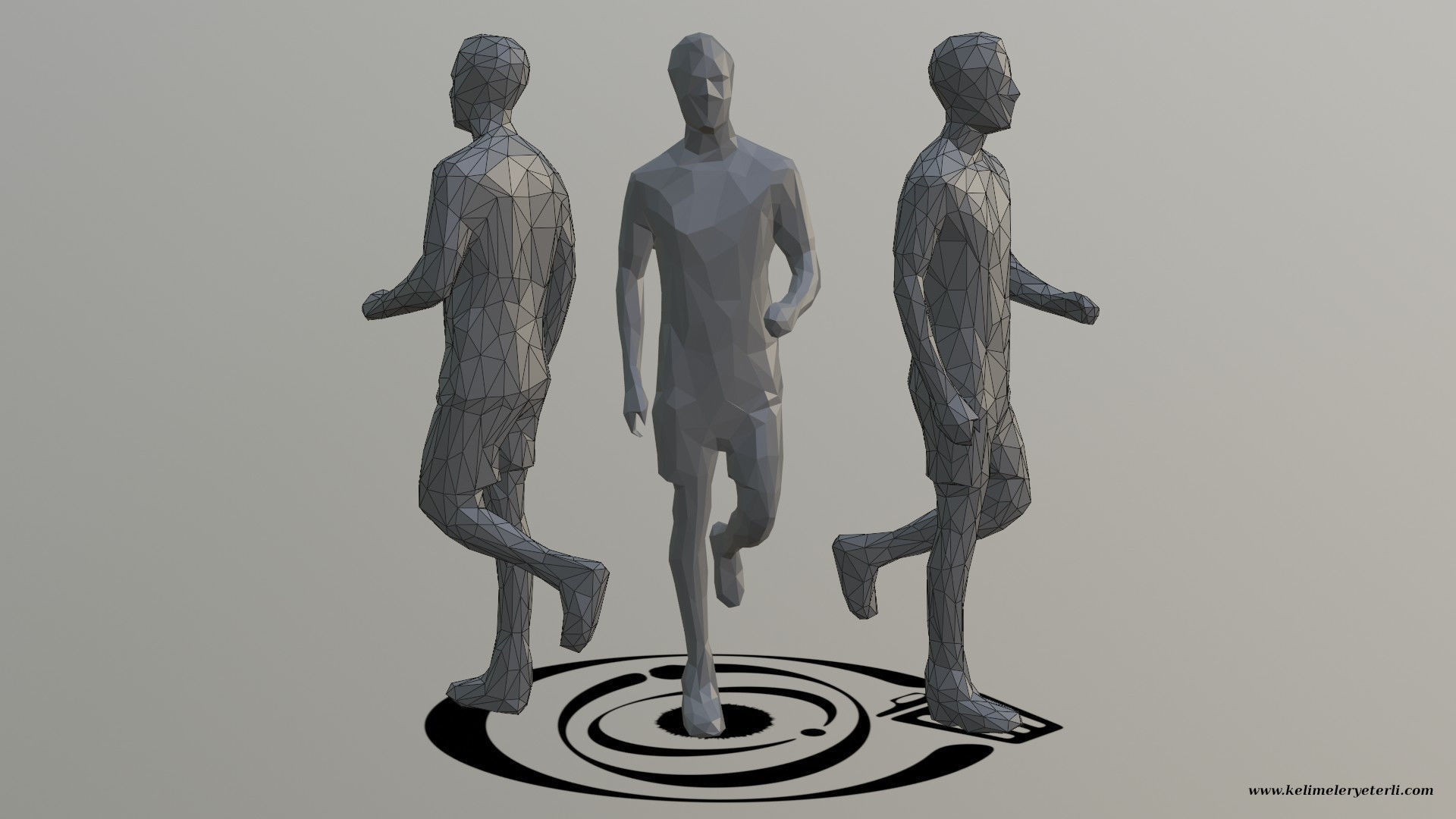 Human 043 LP R Low-poly 3D model_1
