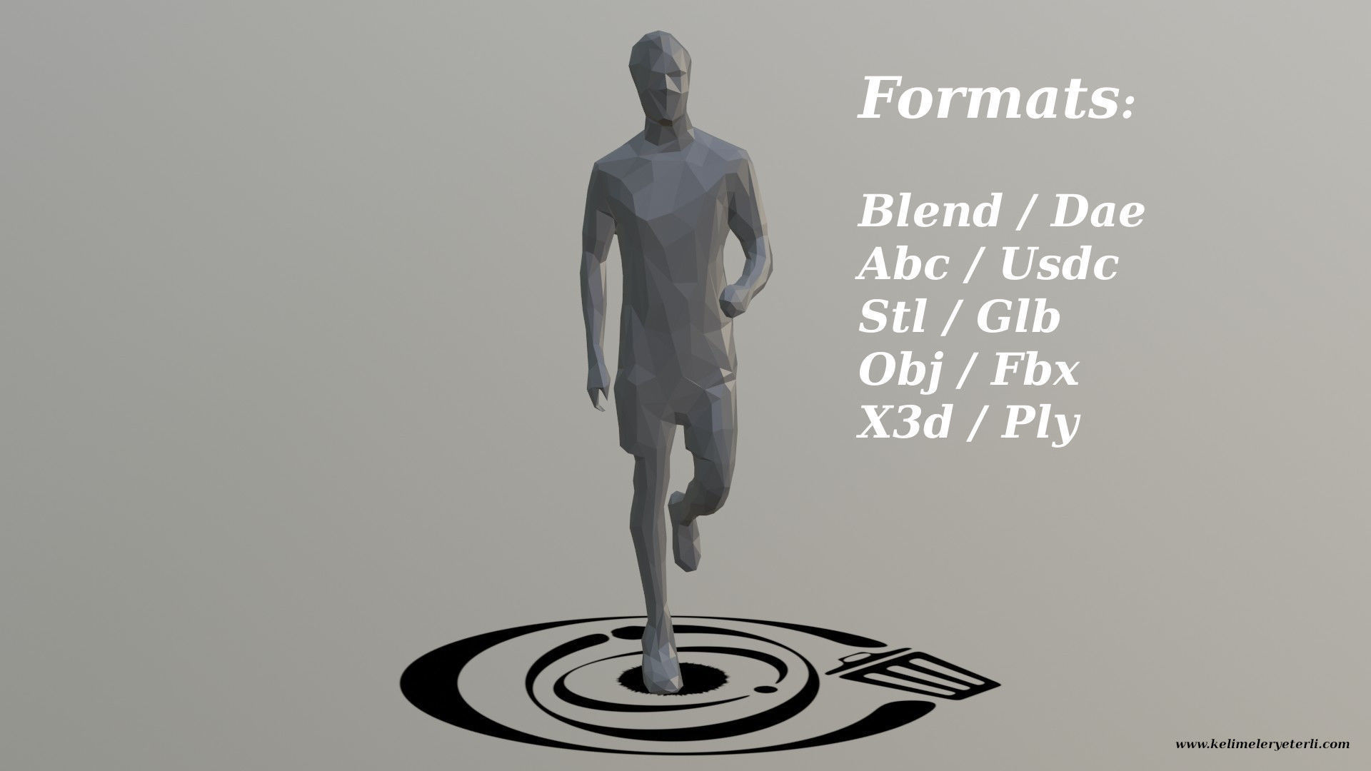 Human 043 LP R Low-poly 3D model_2