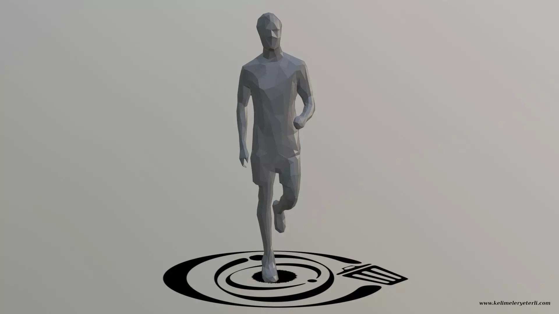 Human 043 LP R Low-poly 3D model_0