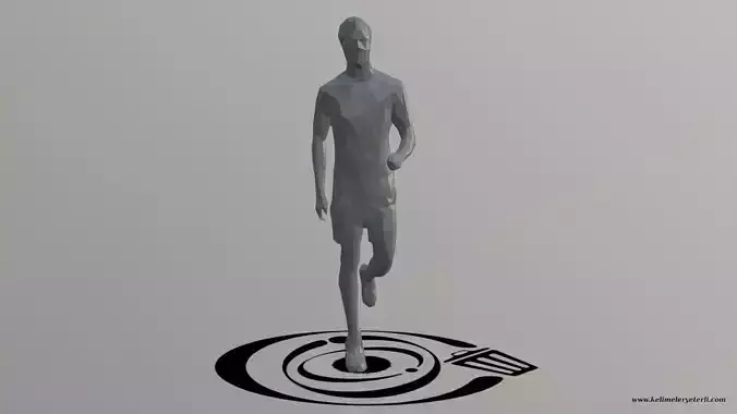 Human 043 LP R Low-poly 3D model