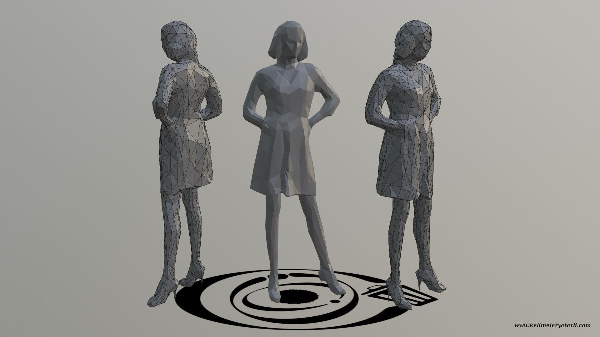 Human 044 LP R Low-poly 3D model_1