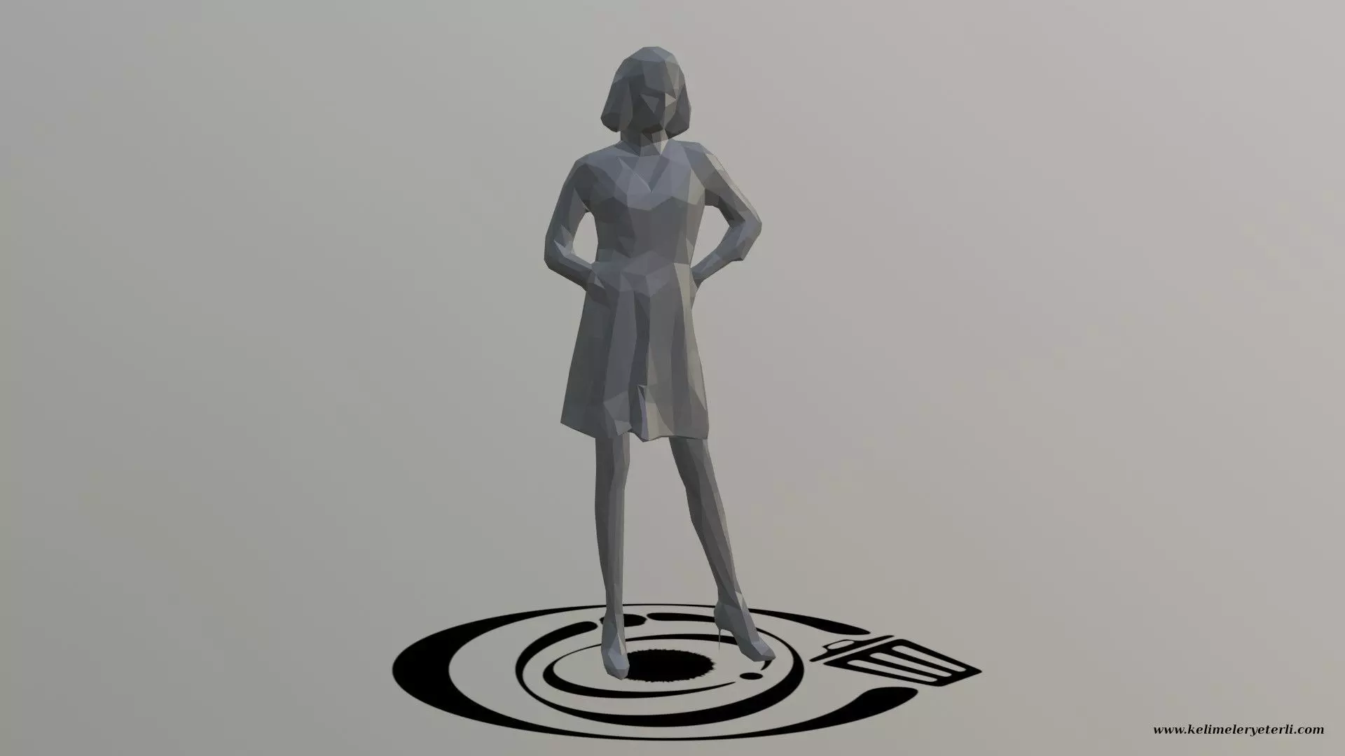 Human 044 LP R Low-poly 3D model_0