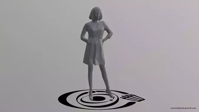 Human 044 LP R Low-poly 3D model