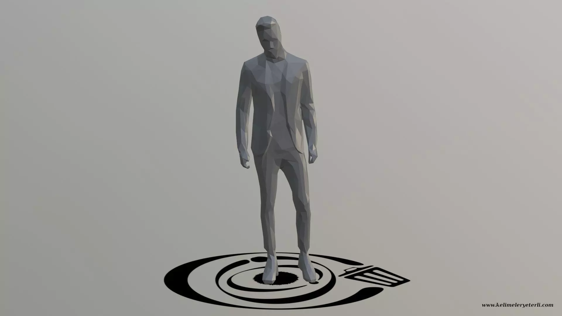 Human 045 LP R Low-poly 3D model_0