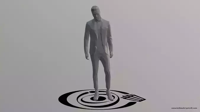 Human 045 LP R Low-poly 3D model