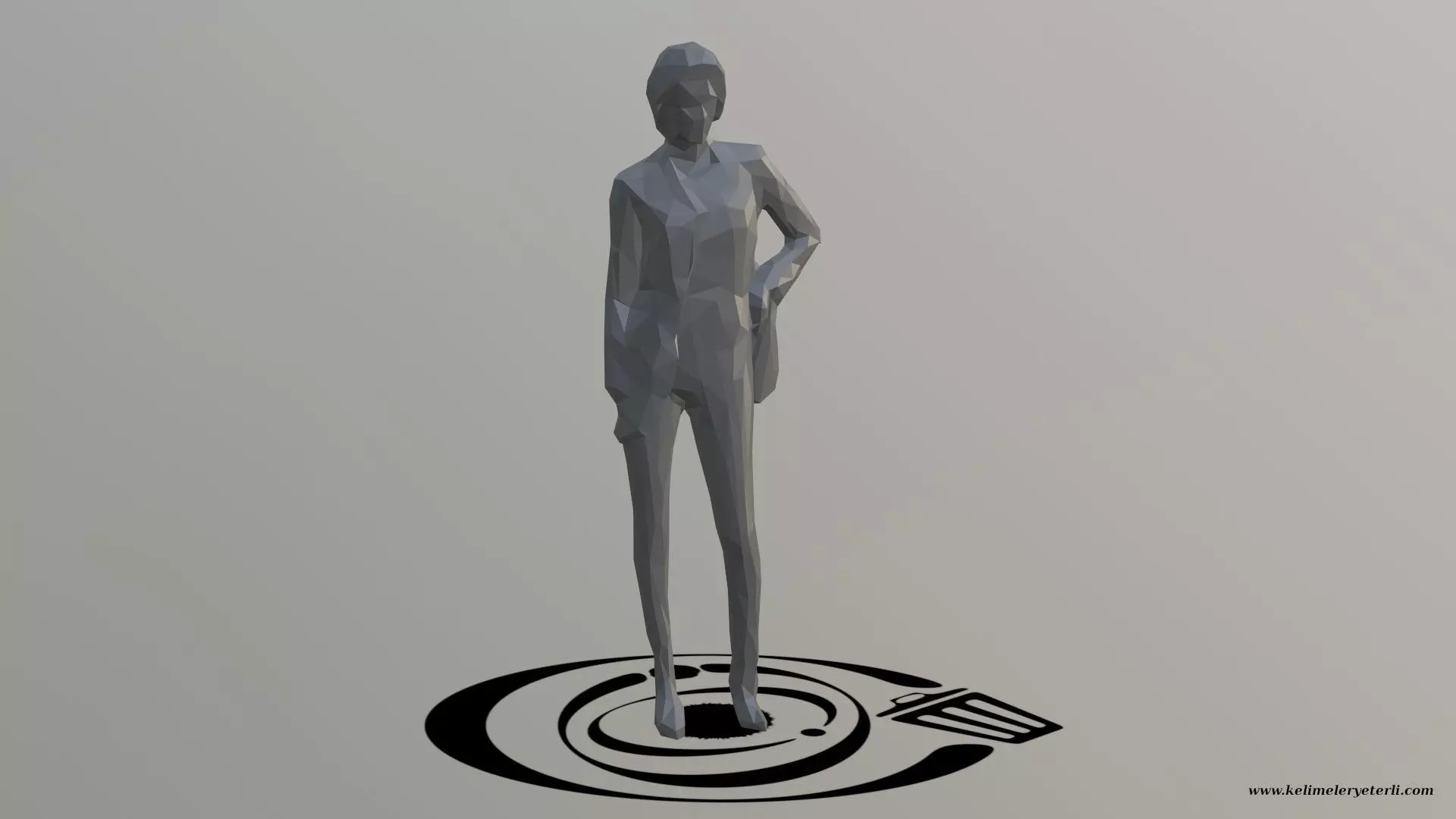 Human 046 LP R Low-poly 3D model_0
