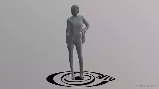 Human 046 LP R Low-poly 3D model