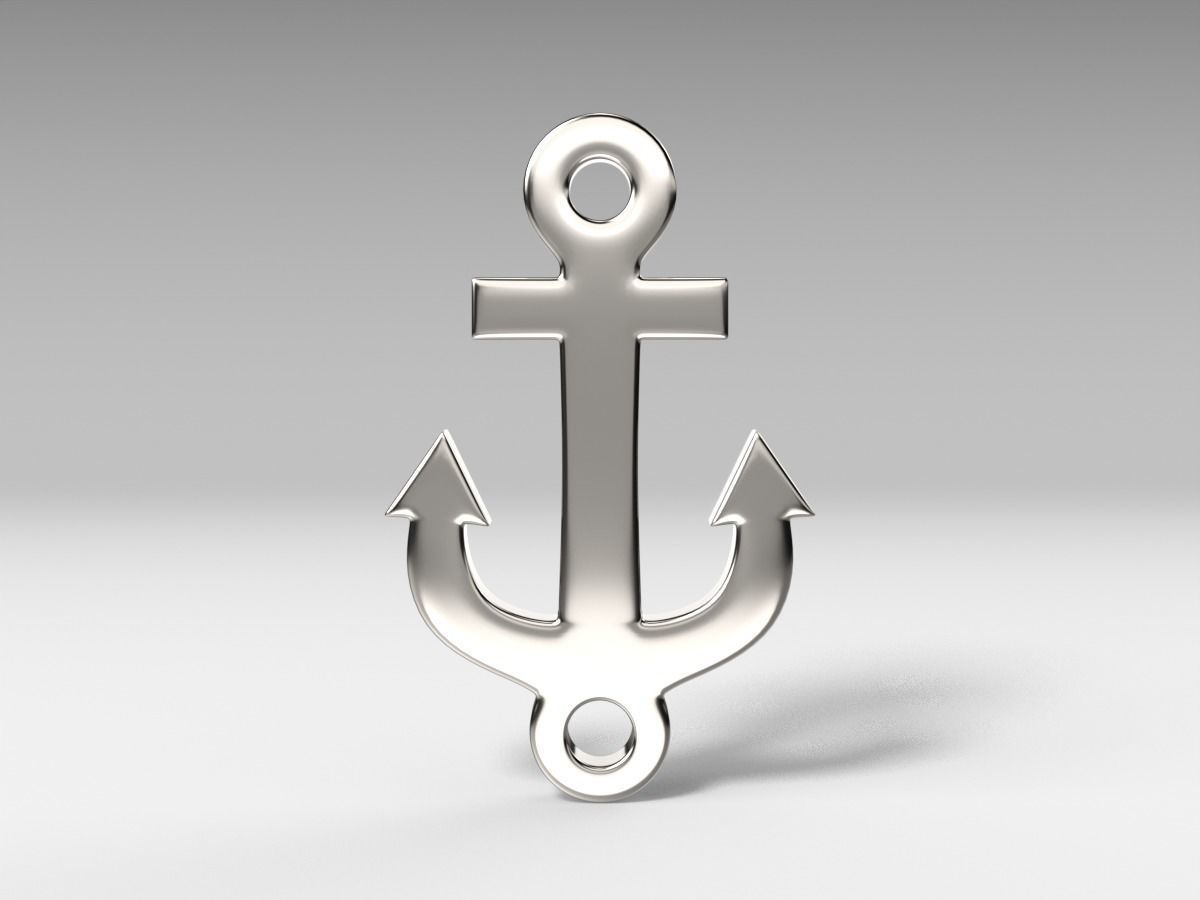 Anchor bracelet 3D print model_1