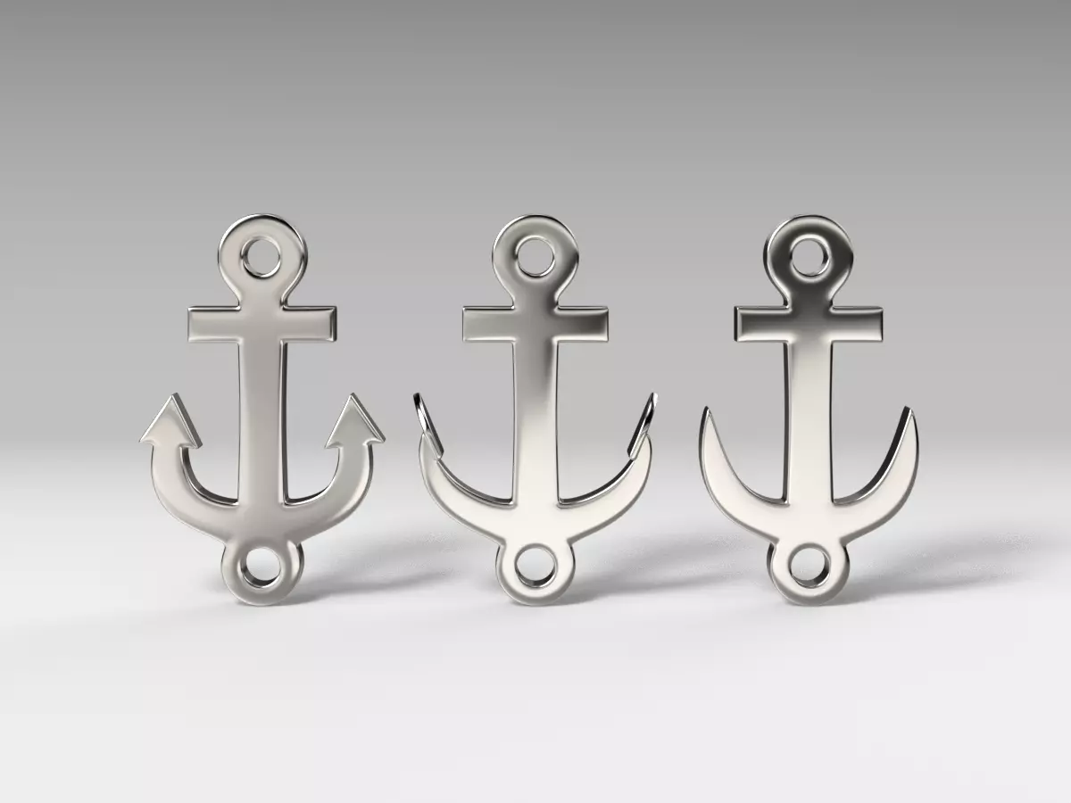 Anchor bracelet 3D print model_0