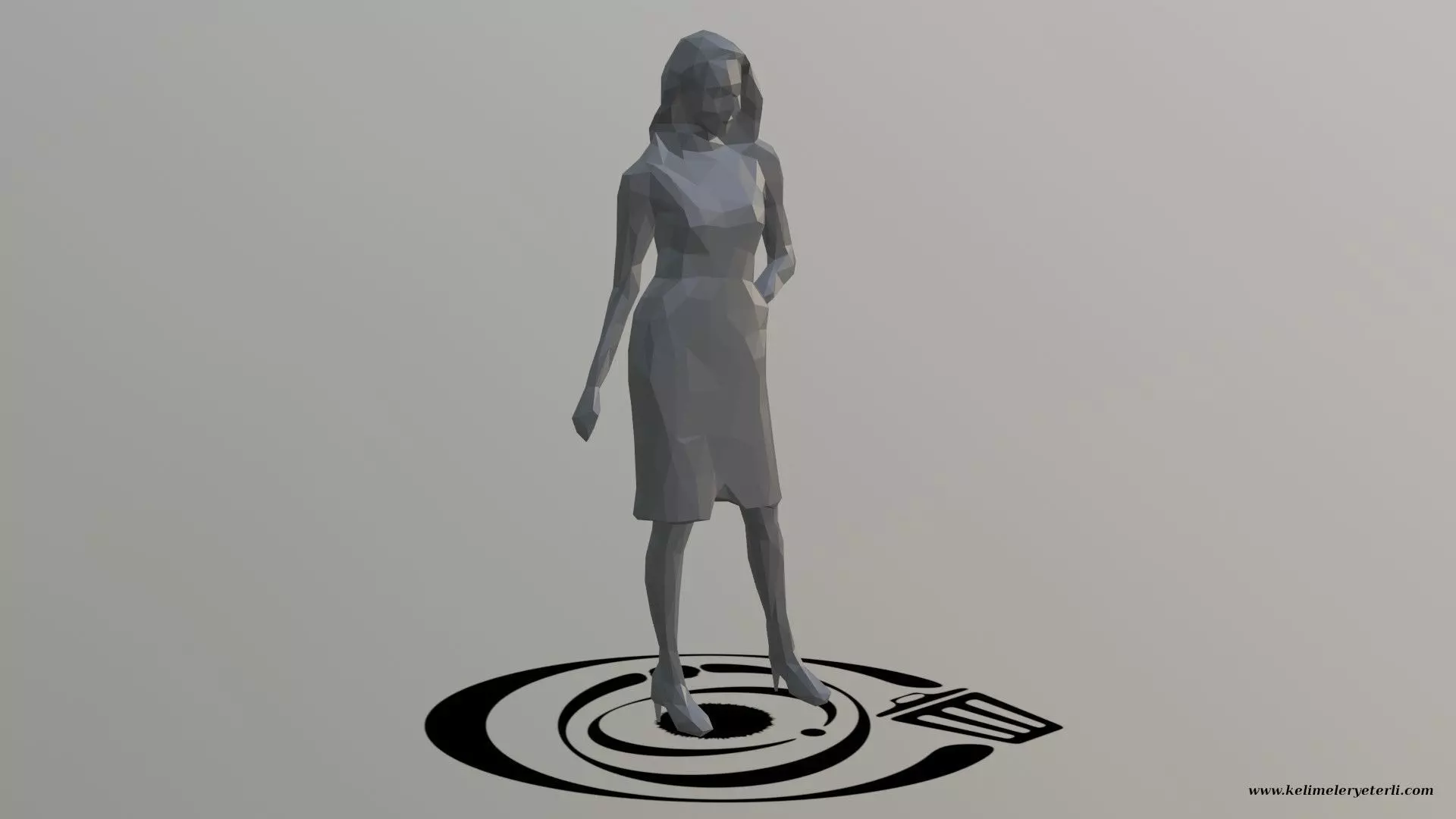 Human 047 LP R Low-poly 3D model_0