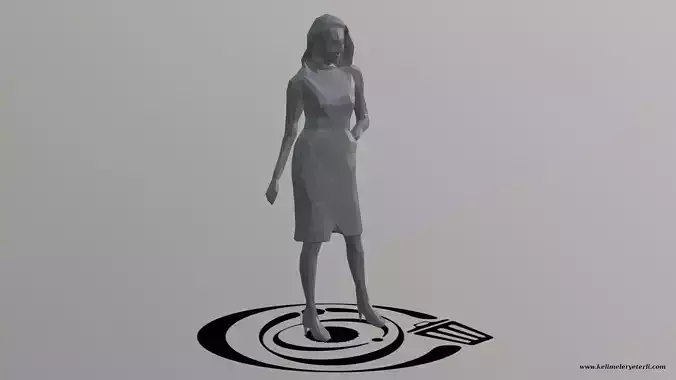 Human 047 LP R Low-poly 3D model