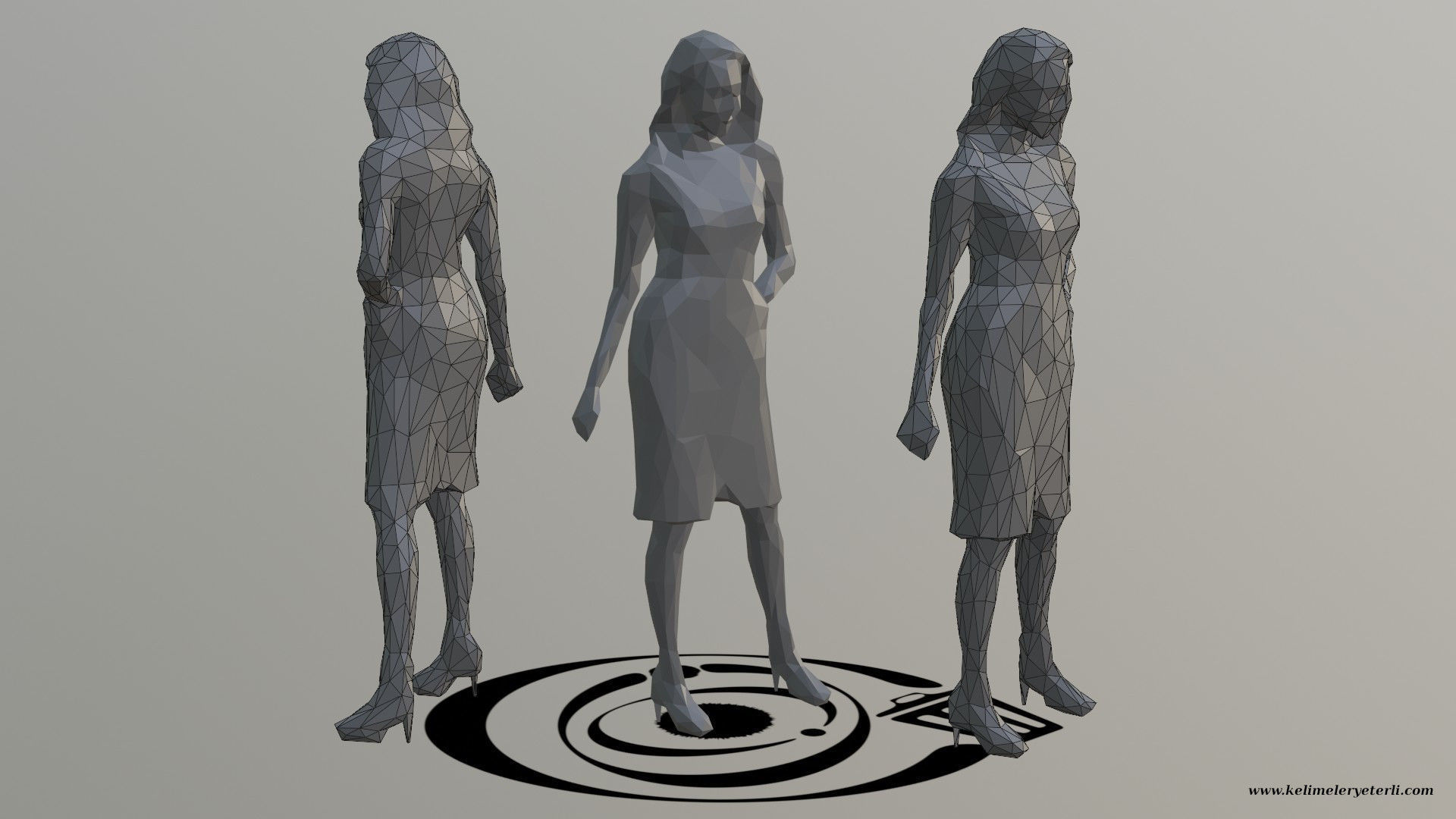 Human 047 LP R Low-poly 3D model_1