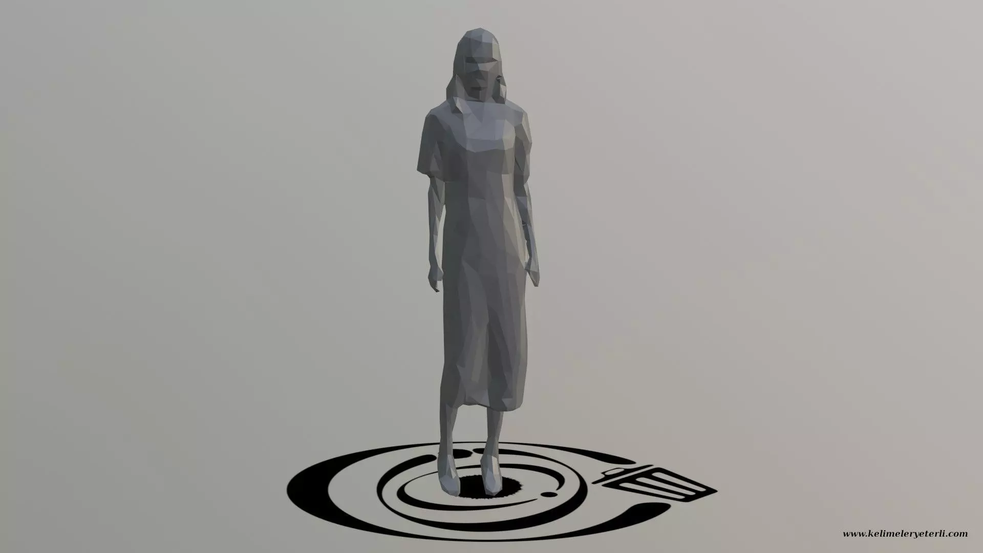 Human 048 LP R Low-poly 3D model_0